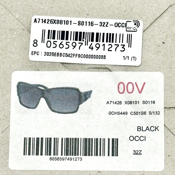 NWT Chanel 5449-C501/S6 Women's Black Shield Gradient Sunglasses - Picture 10 of 16